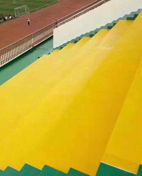 新蔡球场台阶翻新修补改造